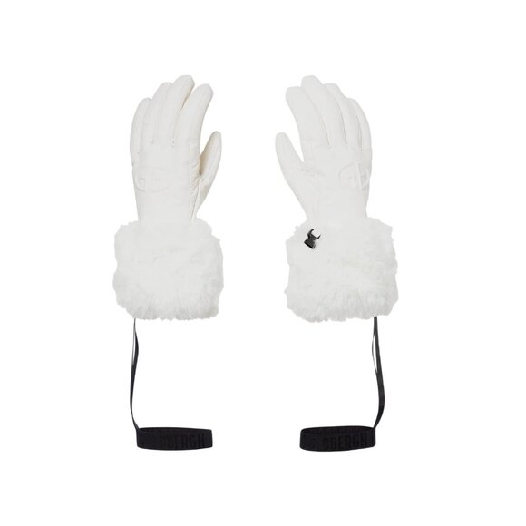 Goldbergh Lady Gloves in Cream Size 7 Womens Faux Fur Winter Skiing Gloves - Picture 6 of 8